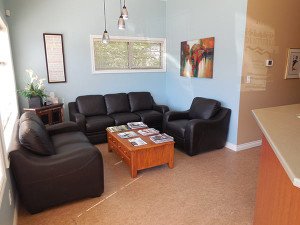 Waiting room at Island Dentures.